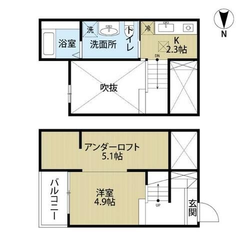愛知県名古屋市熱田区三番町(アパート)の賃貸物件205の間取り