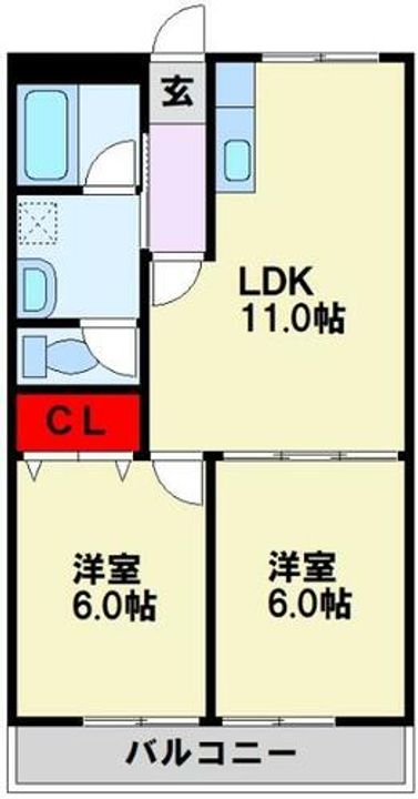 シャルム風502の間取り