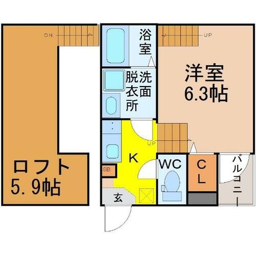 ハーモニーテラス塩釜口の間取り