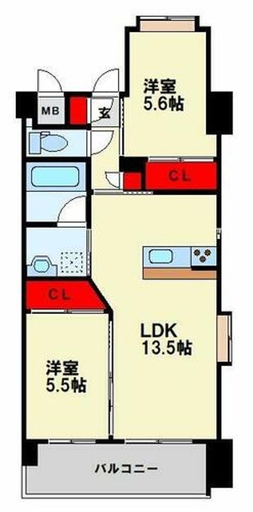 ウィングス西本町の間取り