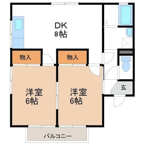 ハートホームⅡ101の間取り