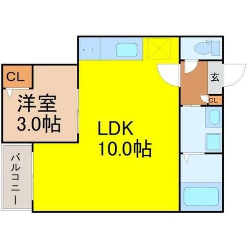 愛知県名古屋市南区元柴田西町1丁目(アパート)の賃貸物件の間取り