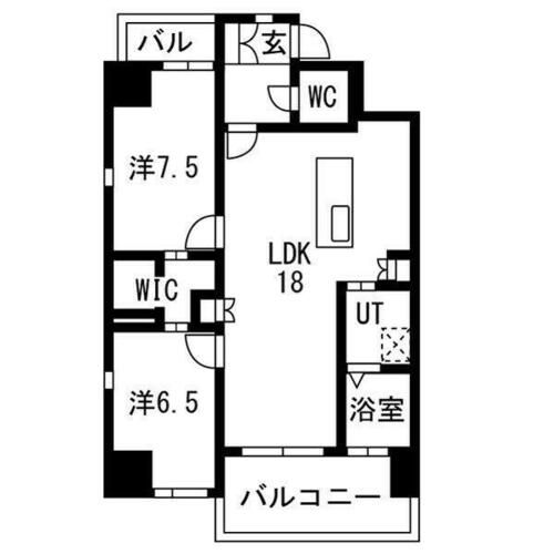 愛知県名古屋市西区新道1丁目(マンション)の賃貸物件の間取り