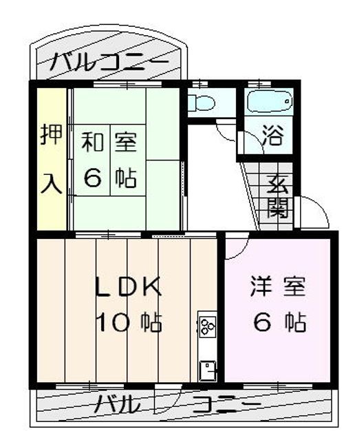 寿ハイツ106の間取り