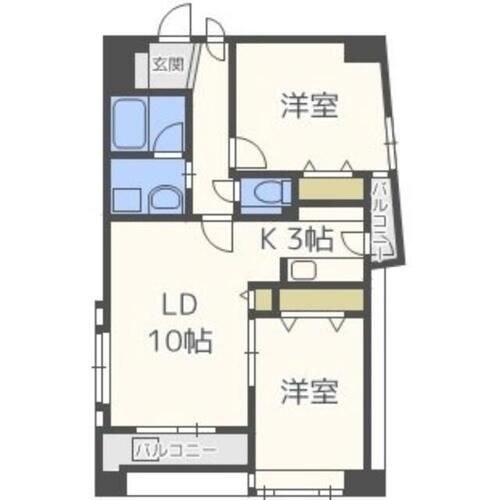 ノヴァ大通IIの間取り