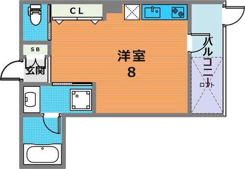 花隈岩崎マンション101の間取り