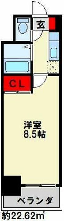 福岡県北九州市八幡西区大浦2丁目(マンション)の賃貸物件の間取り