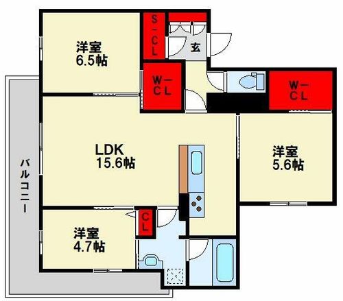 福岡県北九州市八幡西区引野3丁目(アパート)の賃貸物件の間取り