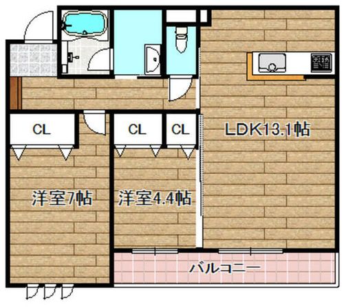 シャーメゾン ラッフィナートの間取り