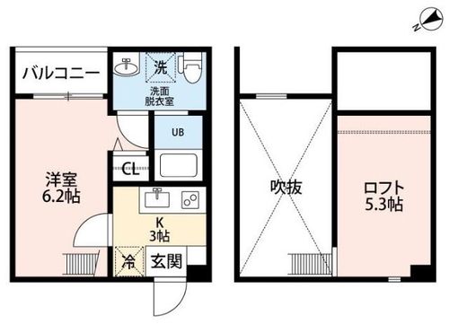愛知県名古屋市西区枇杷島5丁目(アパート)の賃貸物件の間取り