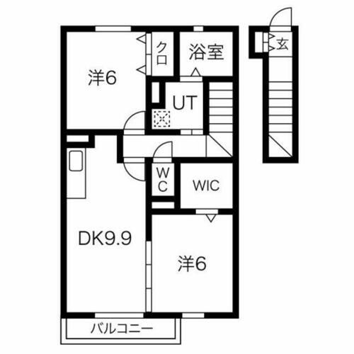 兵庫県西宮市荒木町(アパート)の賃貸物件の間取り