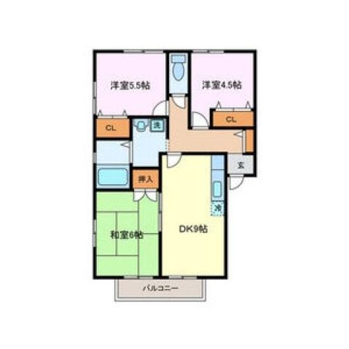アルテトリア日根野Aの間取り