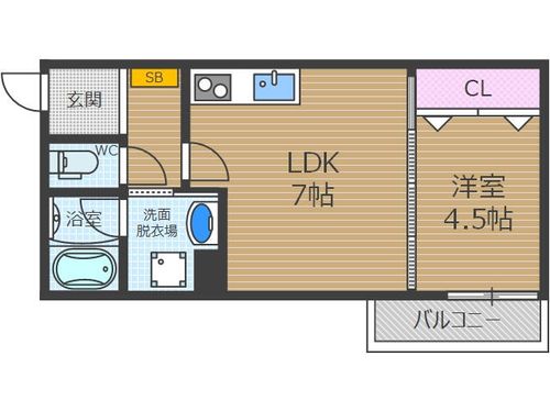 エテルナコート総持寺の間取り