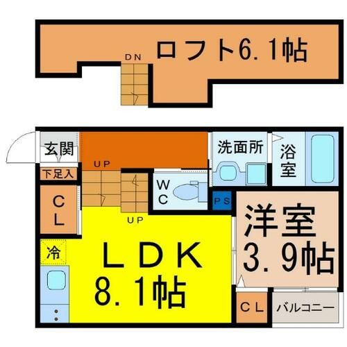 Fortuna伝馬(フォルトゥーナ伝馬)の間取り