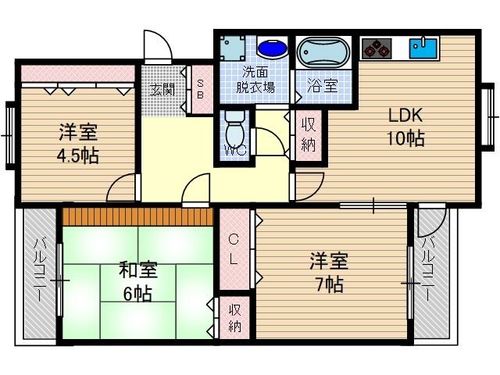 リベルテ美奈原の間取り