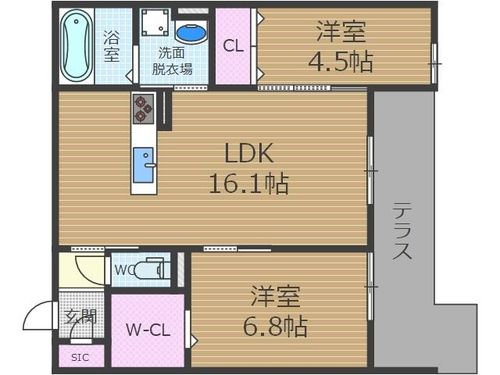 D-room上穂積の間取り