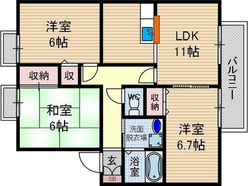 フォーチュンⅠの間取り