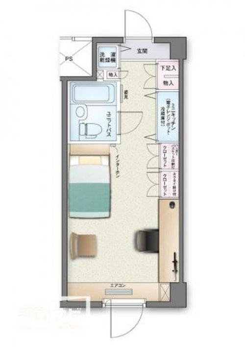アルファコンフォート大手前603の間取り