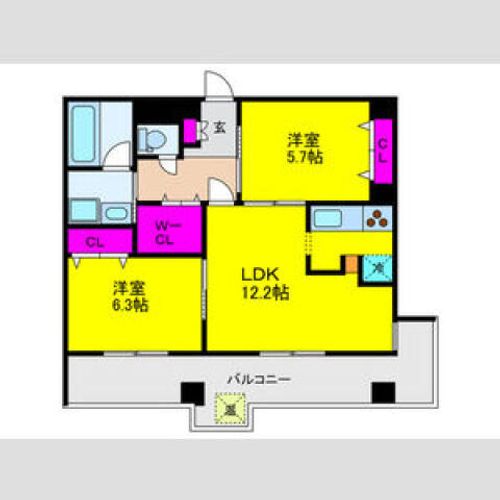 AXIS LIFE TSURUHARA301の間取り