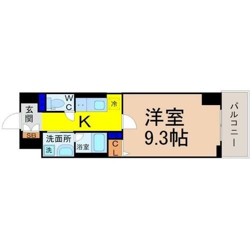 愛知県名古屋市中村区上米野町1丁目(マンション)の賃貸物件の間取り