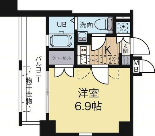 福岡県福岡市博多区千代4丁目(マンション)の賃貸物件の間取り