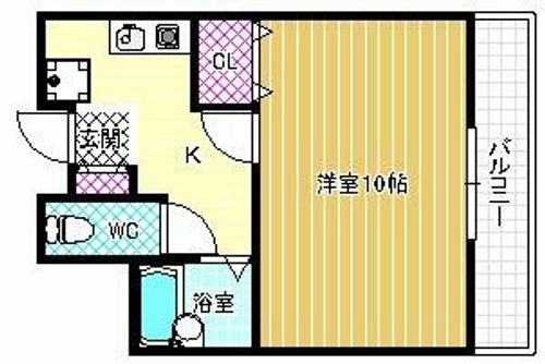 グランドール天美の間取り