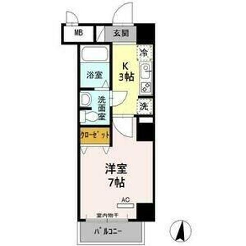 愛知県名古屋市中村区大正町4丁目(マンション)の賃貸物件の間取り