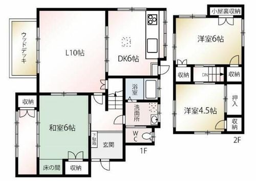 福岡県福岡市東区若宮3丁目(一戸建)の賃貸物件の間取り