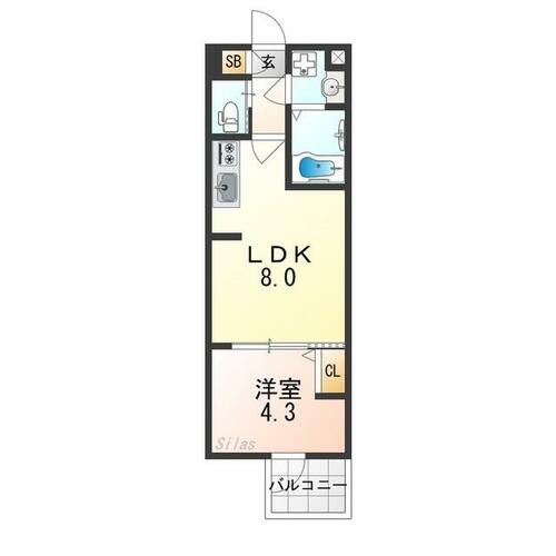 大阪府大阪市平野区加美南1丁目(アパート)の賃貸物件の間取り
