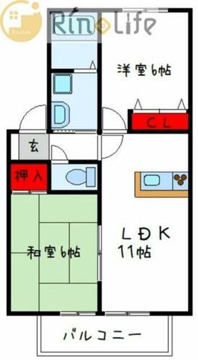 新栄プロパティー恩智Ⅲの間取り