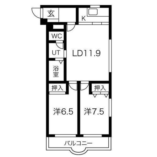 ブールヴァール平岡の間取り