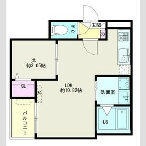 愛知県名古屋市東区大幸3丁目(アパート)の賃貸物件の間取り