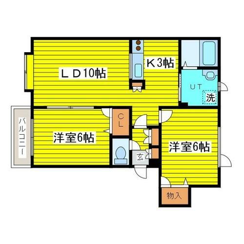 北海道札幌市東区北二十条東20丁目(アパート)の賃貸物件の間取り