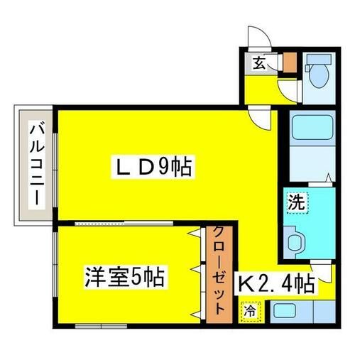 北海道札幌市東区北二十条東13丁目(マンション)の賃貸物件の間取り
