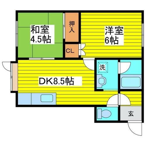 北海道札幌市東区北三十二条東12丁目(アパート)の賃貸物件の間取り