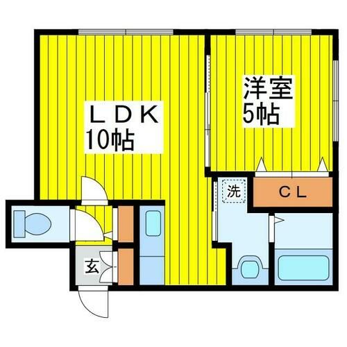 北海道札幌市東区北十三条東15丁目(マンション)の賃貸物件の間取り