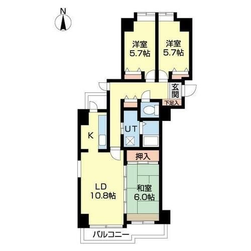 北海道札幌市北区北十九条西2丁目(マンション)の賃貸物件の間取り