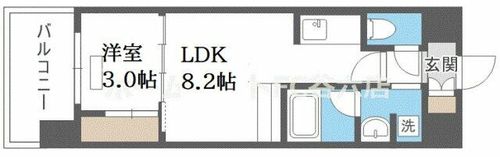 アーバネックス中崎町Ⅱの間取り