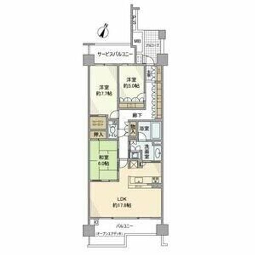 プラウド東山公園の間取り