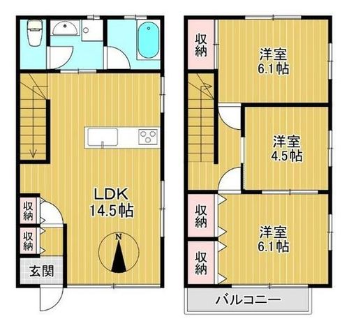 愛知県岩倉市昭和町2丁目(一戸建)の賃貸物件1の間取り