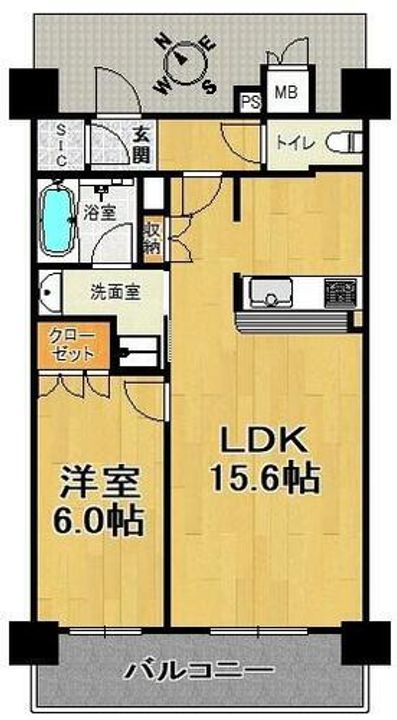 兵庫県神戸市中央区栄町通5丁目(マンション)の賃貸物件の間取り