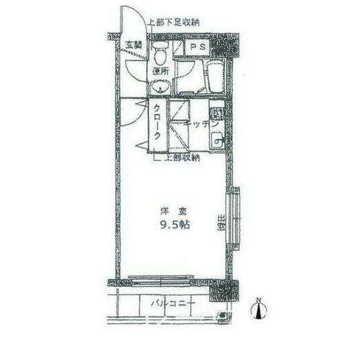福岡県福岡市中央区大手門2丁目(マンション)の賃貸物件の間取り