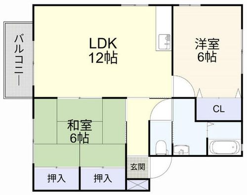 ヴェルドールアミH棟202の間取り