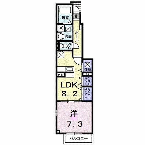 アビタシオン御馬Aの間取り