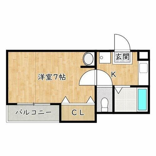 大阪府羽曳野市白鳥2丁目(アパート)の賃貸物件の間取り