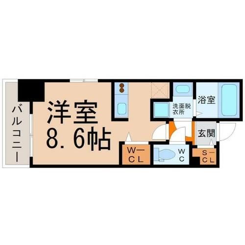 エイペックス名古屋鶴舞公園前の間取り