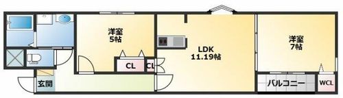 ステラキャットクローバーの間取り