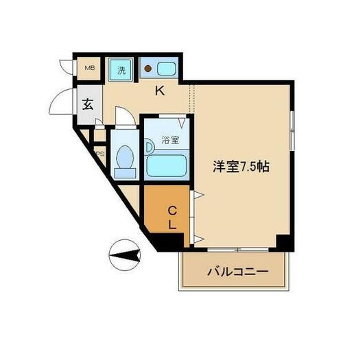 ボヌワール武庫之荘402の間取り