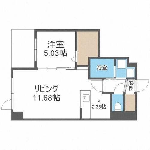 北海道札幌市中央区南六条西12丁目(マンション)の賃貸物件の間取り