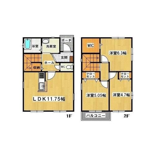 福岡県太宰府市青山1丁目(一戸建)の賃貸物件の間取り
